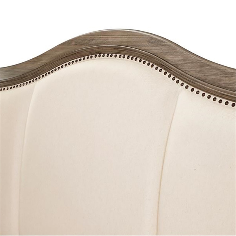 Furniture of America Calpa Queen Padded Wood Storage Bed - Rustic Natural Tone
