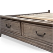 Furniture of America Calpa Queen Padded Wood Storage Bed - Rustic Natural Tone