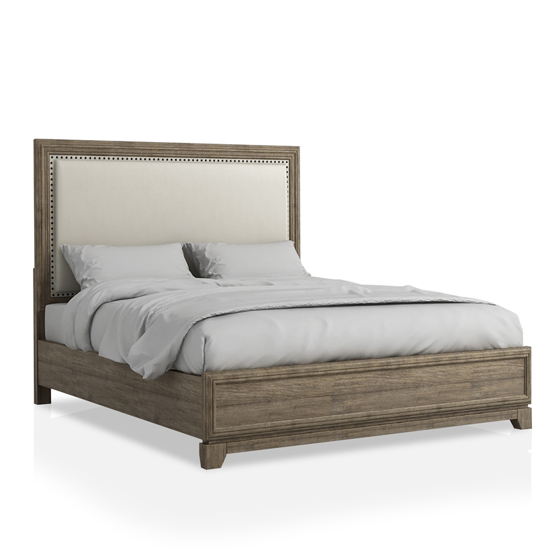 Furniture Of America Muttex, Natural Wood King Bed