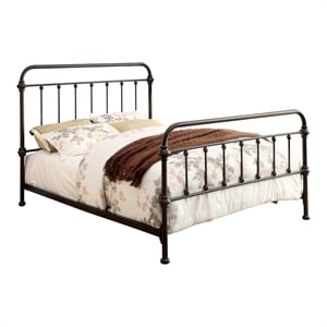 Furniture of America Celinda Metal California King Spindle Bed in Dark Bronze