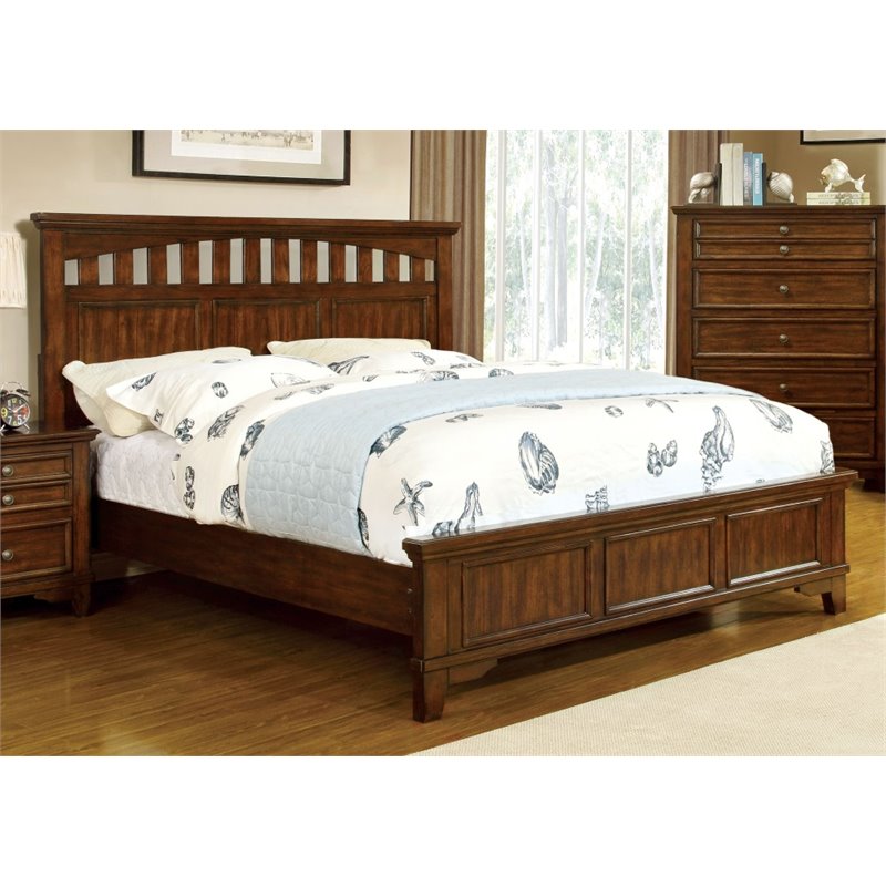 Furniture Of America Alred King Panel Bed In Cherry Idf 7781ek Furniture Of America Alred King Panel Bed In Cherry