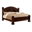 Furniture of America Oulette Transitional Wood Cal King Panel Bed in Dark Cherry