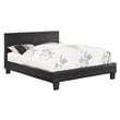 Furniture of America Nicole Faux Leather Queen Platform Bed in Black