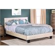 Furniture of America Nicole Faux Leather Queen Platform Bed in Pearl White