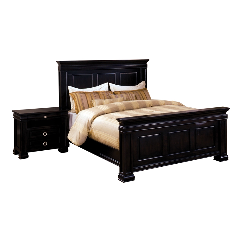 Furniture of America Conway Solid Wood Cal King Panel Bed in Espresso