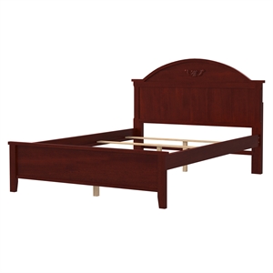 furniture of america dugan solid wood arched panel bed in cherry