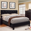 Furniture of America Kylen Faux Leather Full Platform Bed in Black
