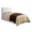 Furniture of America Kylen Faux Leather Twin Platform Bed in White