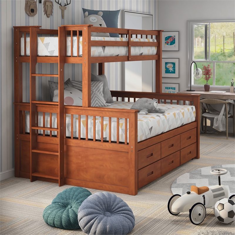 Furniture Of America Frederick Wood, Queen Bunk Bed Rooms To Go