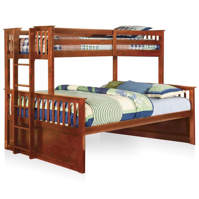 Furniture Of America Frederick Wood, Twin Xl Over Queen Futon Bunk Bed