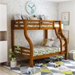 Furniture of America Gastrom Wood Twin over Full Bunk Bed in Oak