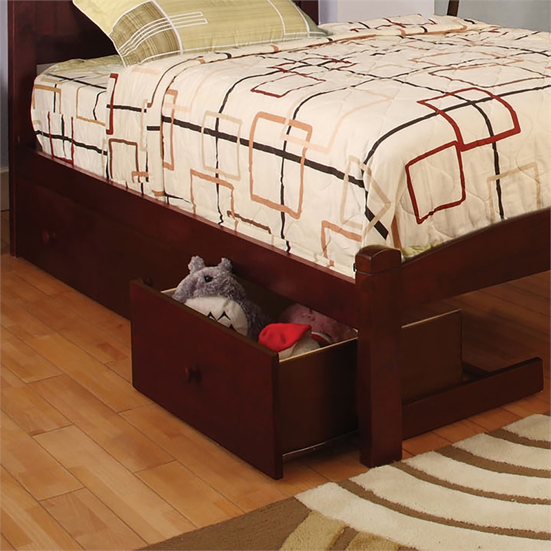 Furniture of America Gosney Cottage Wood Underbed Drawers in Cherry (Set of 3)