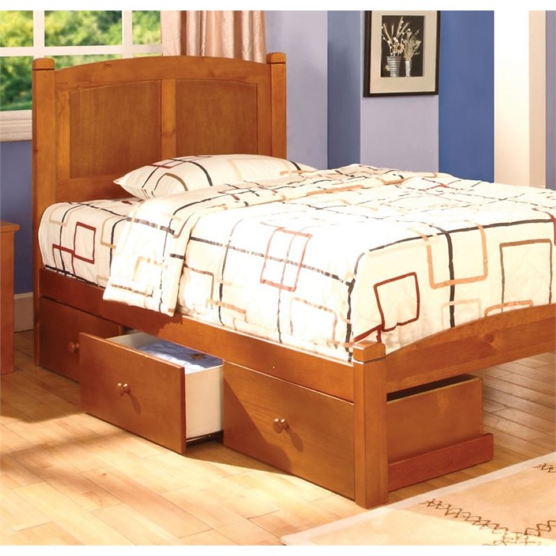 Furniture Of America Gosney 3 Underbed Storage Drawers In Oak