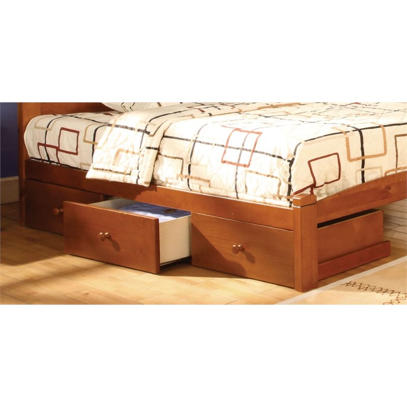 Furniture Of America Gosney 3 Underbed Storage Drawers In Oak