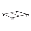 Furniture of America Hagemen Metal Adjustable Full/Queen Bed Frame in Black