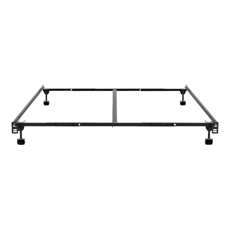 Furniture of America Hagemen Metal Adjustable Full/Queen Bed Frame in Black