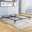 Furniture of America Hagemen Metal Adjustable Full/Queen Bed Frame in Black