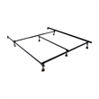 Furniture of America Hagemen Metal Adjustable Queen/King Bed Frame in Black