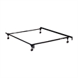 Furniture of America Hagemen Metal Adjustable Twin/Full Bed Frame in Black