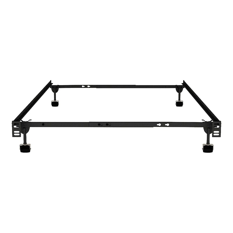 Furniture of America Hagemen Metal Adjustable Twin/Full Bed Frame in Black