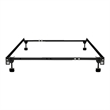 Furniture of America Hagemen Metal Adjustable Twin/Full Bed Frame in Black