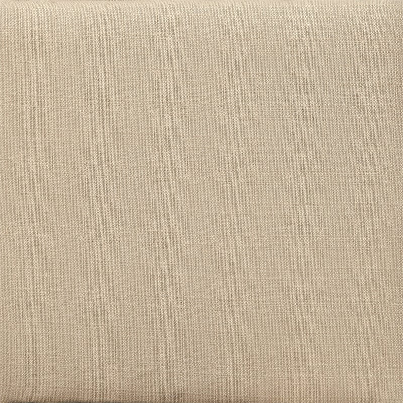 Furniture of America Larson Fabric Square Speaker Ottoman in Ivory