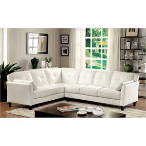 Billie Faux Leather Tufted Sectional