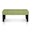 Furniture of America Parcey Contemporary Fabric Padded Bench in Green