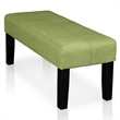 Furniture of America Parcey Contemporary Fabric Padded Bench in Green