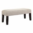 Furniture of America Parcey Contemporary Fabric Padded Bench in Ivory