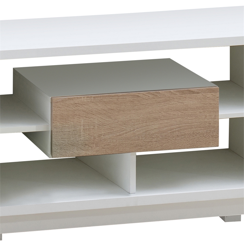 Furniture of America Aaron Contemporary Wood 71-inch TV Stand in White