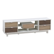 Furniture of America Aaron Contemporary Wood 71-inch TV Stand in White