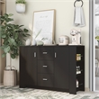 Furniture of America Nathan Modern Wood Multi-Storage Buffet in Cappuccino