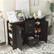 Furniture of America Nathan Modern Wood Multi-Storage Buffet in Cappuccino