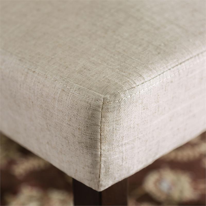 Furniture of America Janna Fabric Padded Dining Chair in Espresso (Set of 2)