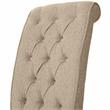 Furniture of America Landon Fabric Side Chair in Ivory and Black (Set of 2)