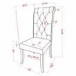 Furniture of America Landon Fabric Side Chair in Ivory and Black (Set of 2)
