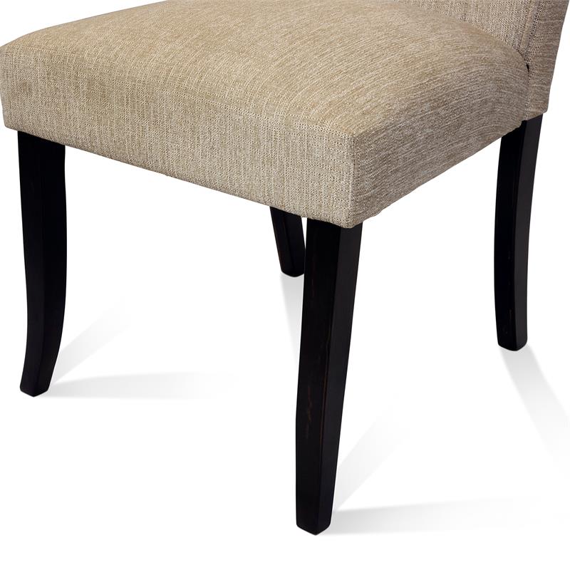 Furniture of America Landon Wood 7-piece Dining Set in Beige and Black