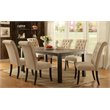 Furniture of America Landon Wood 7-piece Dining Set in Beige and Black