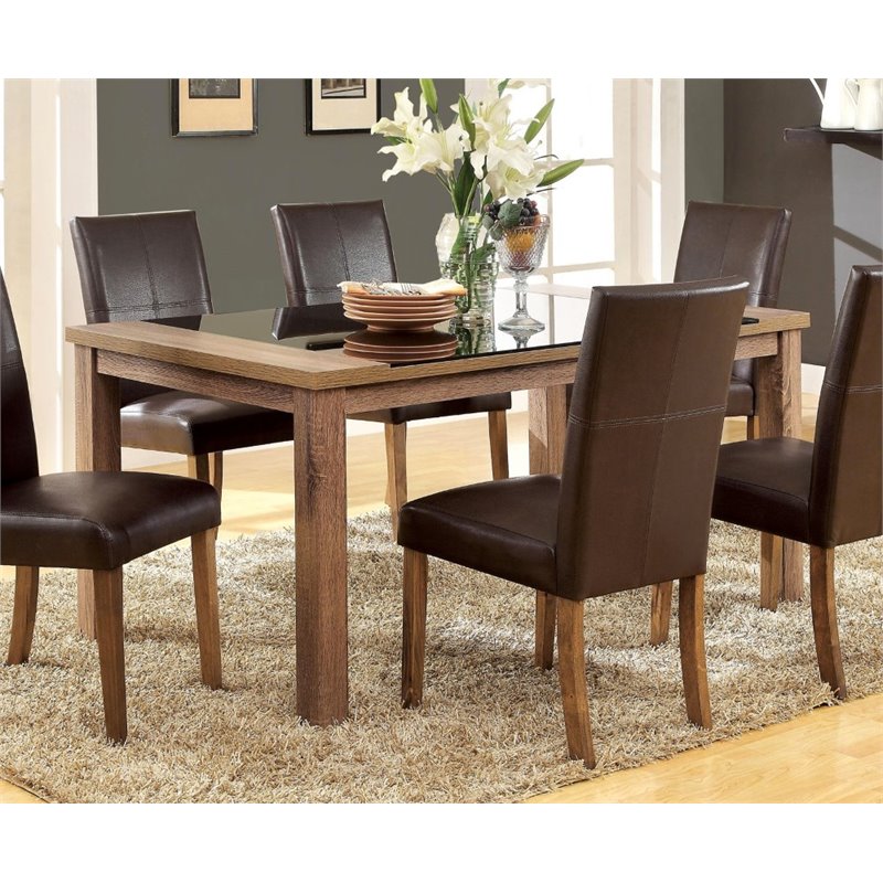 Furniture Of America Kiracha Dining Table In Light Oak Idf 3565t Furniture Of America Kiracha Dining Table In Light Oak