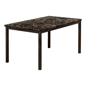 Furniture of America Maxson Transitional Metal 48-Inch Dining Table in Black