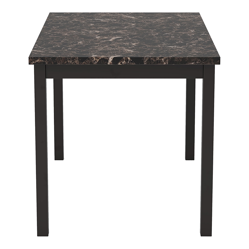 Furniture of America Maxson Transitional Metal 48-Inch Dining Table in Black