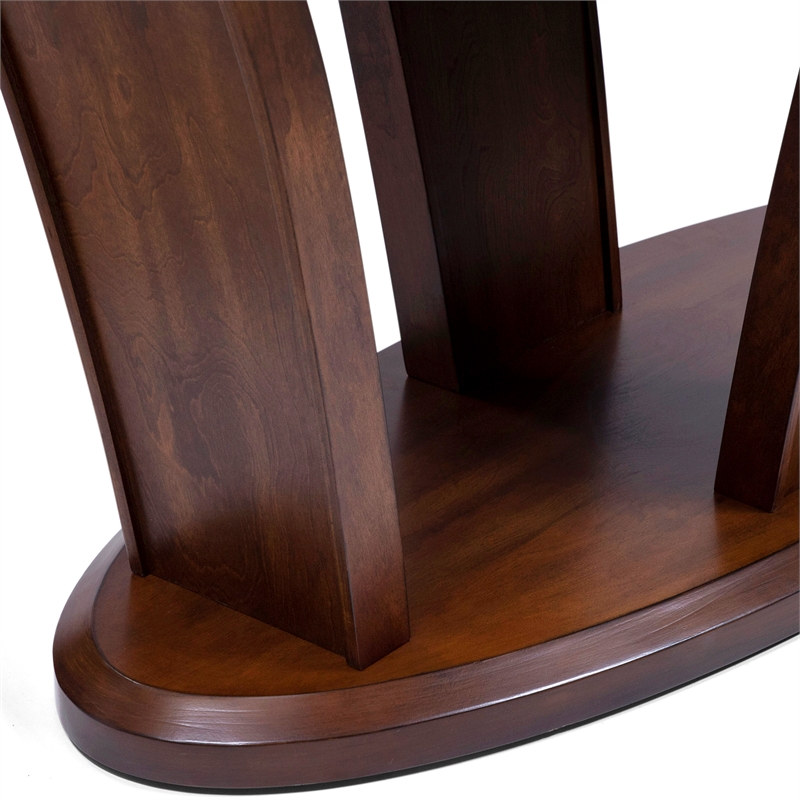 Furniture of America Waverly 7-Piece Wood Oval Dining Set in Brown Cherry