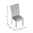Furniture of America Waverly Faux Leather Side Chair in White (Set of 2)