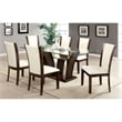 Furniture of America Waverly Faux Leather Side Chair in White (Set of 2)