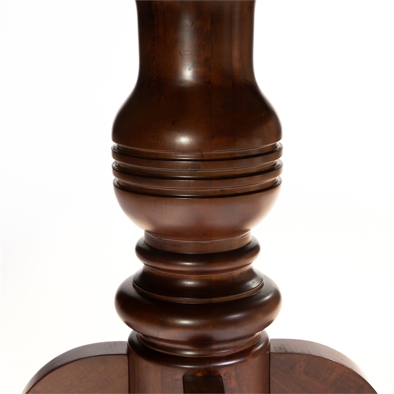 Furniture of America Amersty Round Wood Dining Table in Brown Cherry