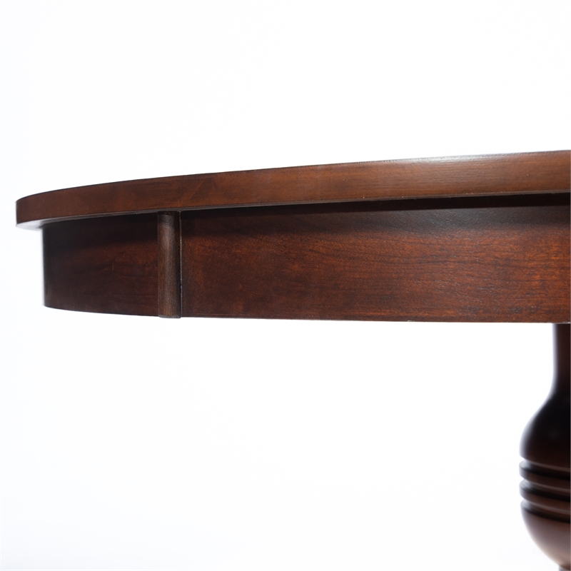 Furniture of America Amersty Round Wood Dining Table in Brown Cherry