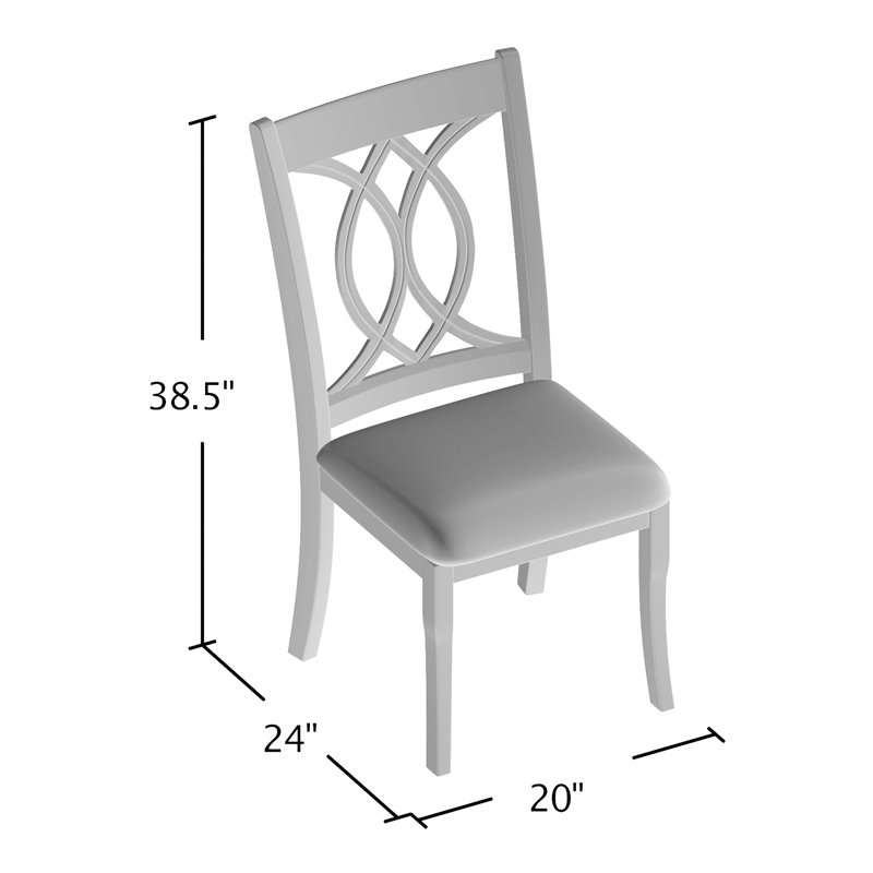 Furniture of America Amersty Wood Dining Chair in Brown Cherry (Set of 2)