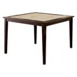 Furniture of America Weese Wood Square Counter Height Table in Dark Walnut