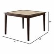Furniture of America Weese Wood Square Counter Height Table in Dark Walnut